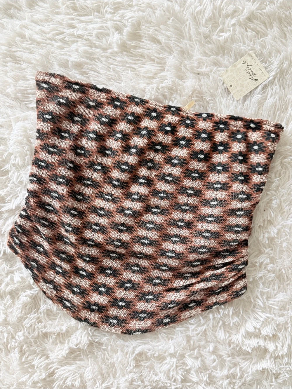 New with Tags Free People Patterned Tube Top Size XS